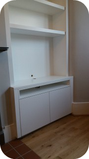 alcove cupboards at london library wall