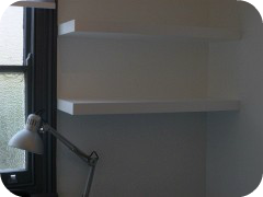 shelving at london library wall