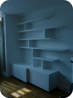 shelving at london library wall